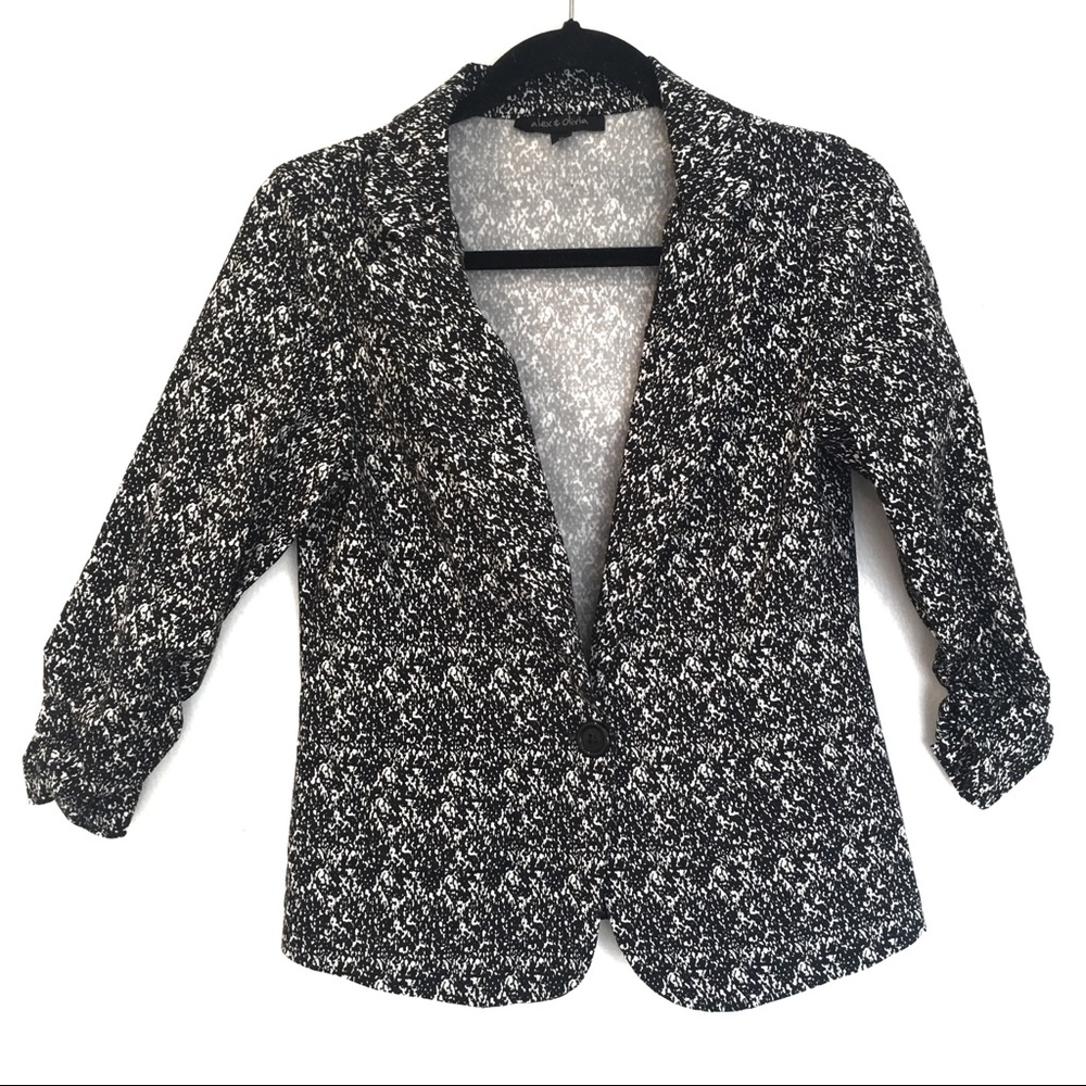 [Alex&Olivia] Thin Patterned One Button Blazer M - image 1